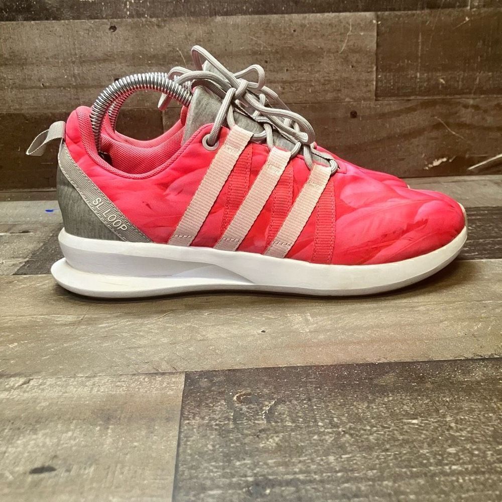 Adidas Women’s Size 8.5 SL Loop Racer Running Shoes Pink Feather Sneakers